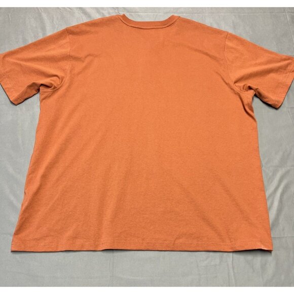 Carhartt Loose Fit Pocketed Tee 1/4 Button Men's Size 2XL Orange Cotton Shrt Slv - Picture 10 of 16